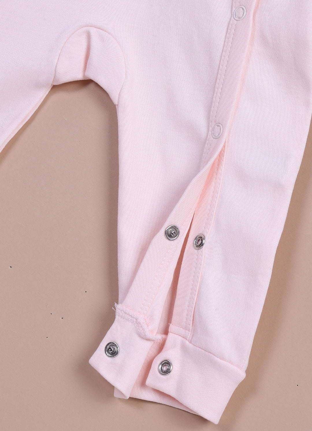 Le Pur Biocool Cotton Baby Girl All-In-One Set – Bodysuit, Sleepsuit & Cap (Peach) - LE PUR!